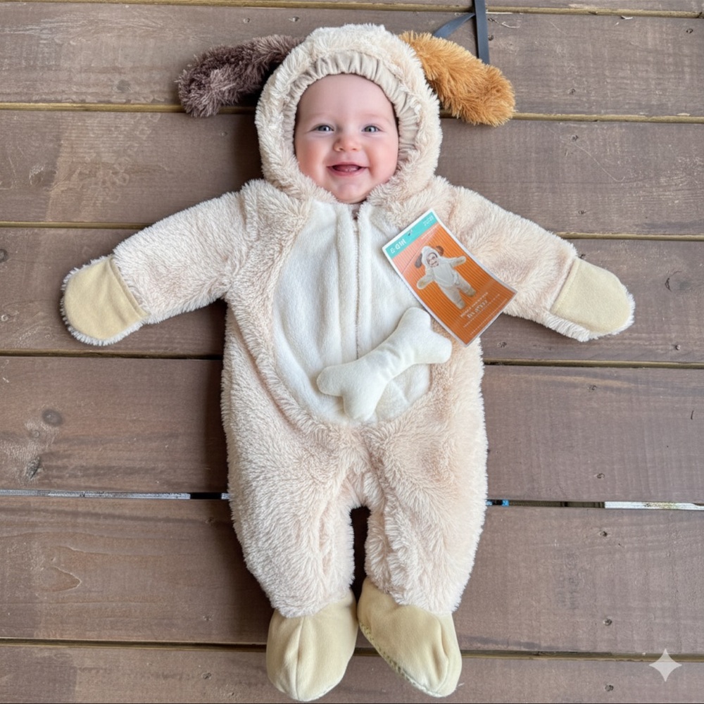 New infant jumpsuit puppy costume 3-6 months